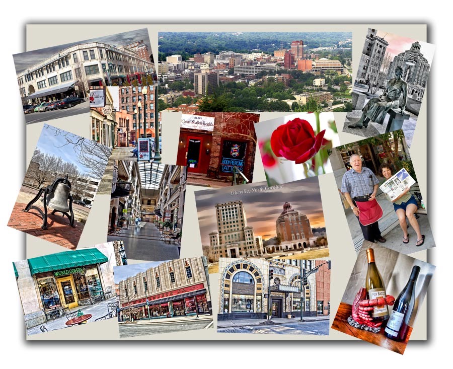 Family and Asheville photo collage